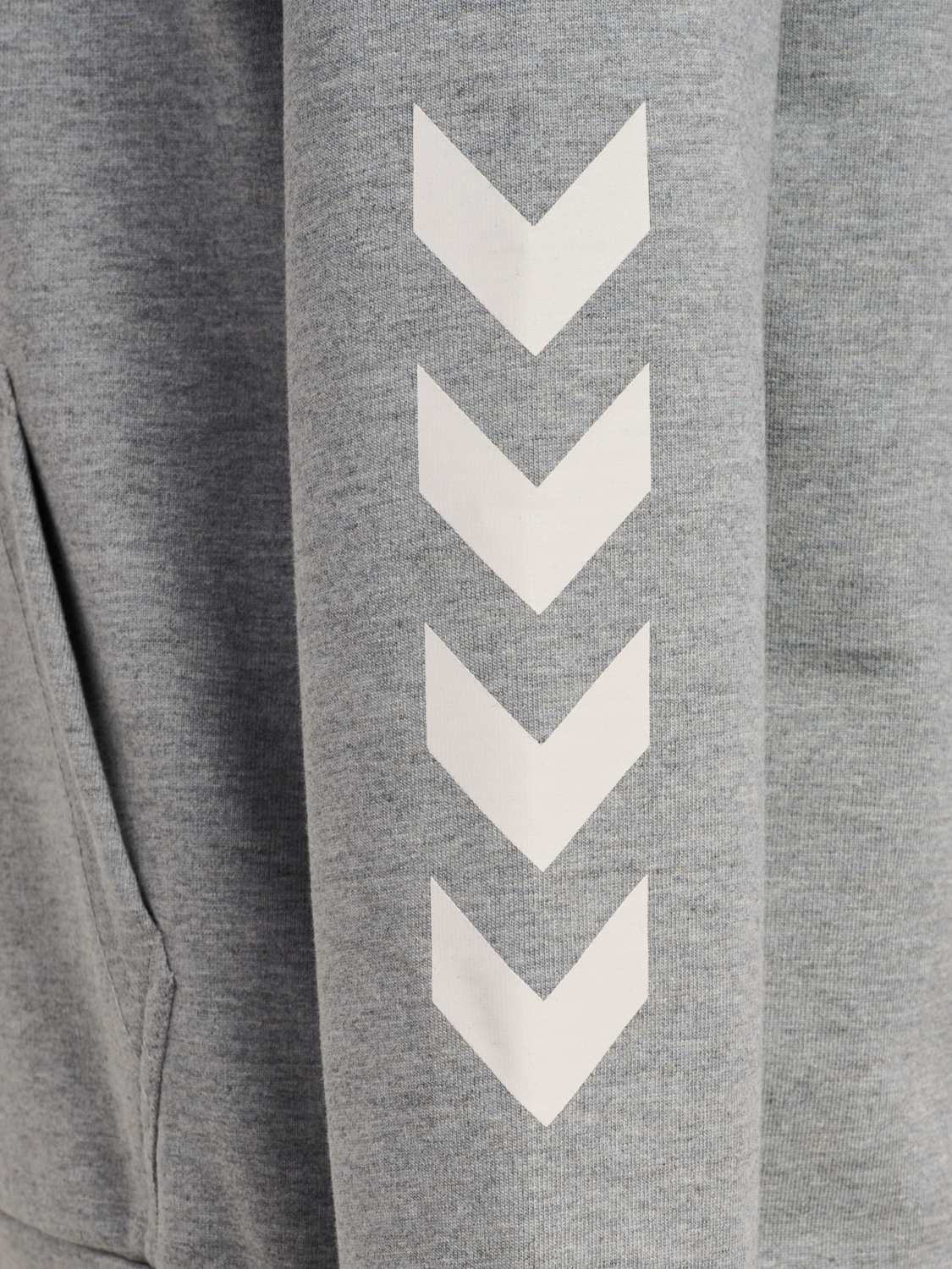 hmlJR LOGO HOODIE, GREY MELANGE, packshot