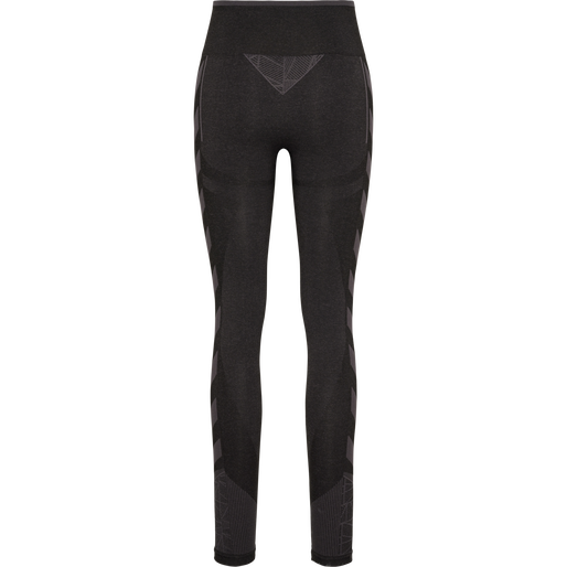 hmlMT ENERGY SEAMLESS HW TIGHTS, BLACK/ASPHALT MELANGE hmlMT ENERGY SEAMLESS HW TIGHTS, BLACK/ASPHALT MELANGE, packshot