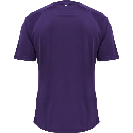 hmlCORE XK CORE POLY T-SHIRT S/S, ACAI/WHITE, packshot