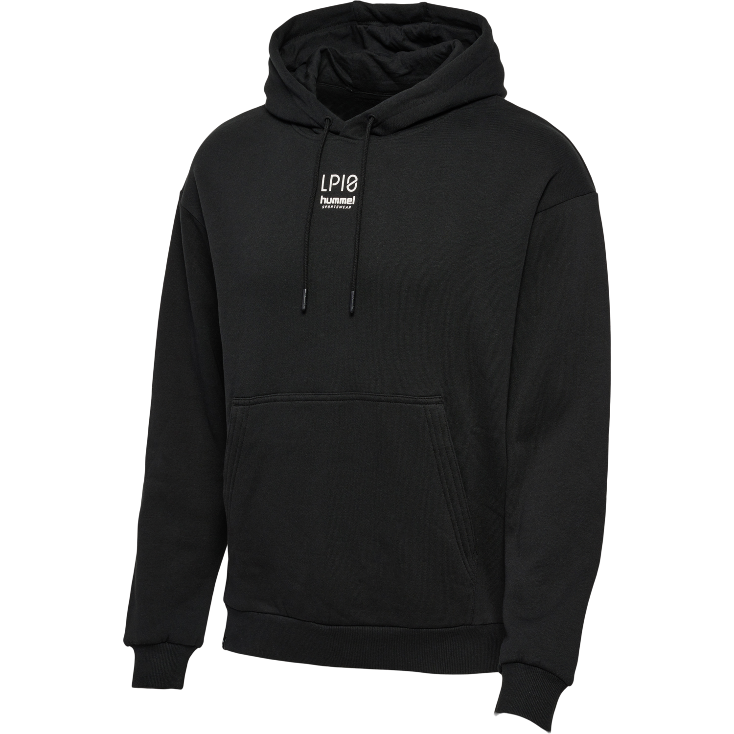 hmlLP10 BOXY SWEAT HOODIE, BLACK, packshot
