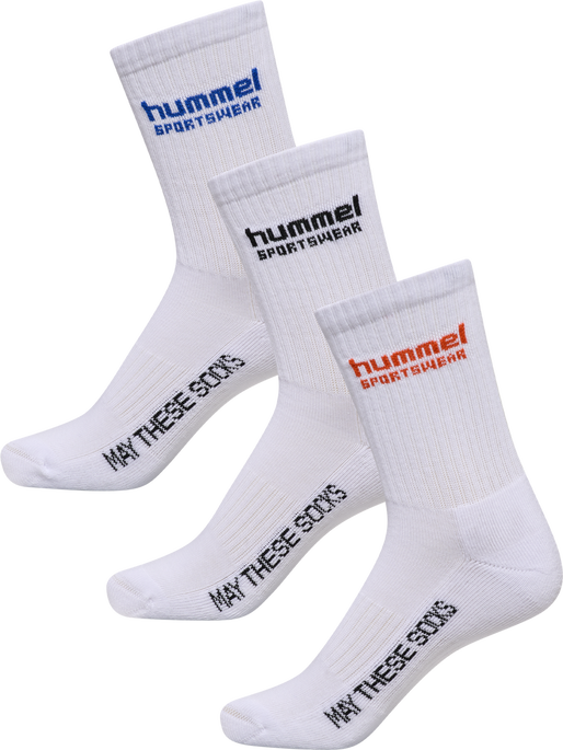 hml3-PACK SOCKS SPORTSWEAR, WHITE/PAPRIKA, packshot
