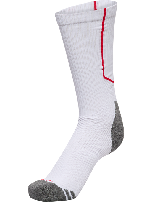 hmlPRO TRAINING SOCKS LOW, WHITE/TRUE RED, packshot