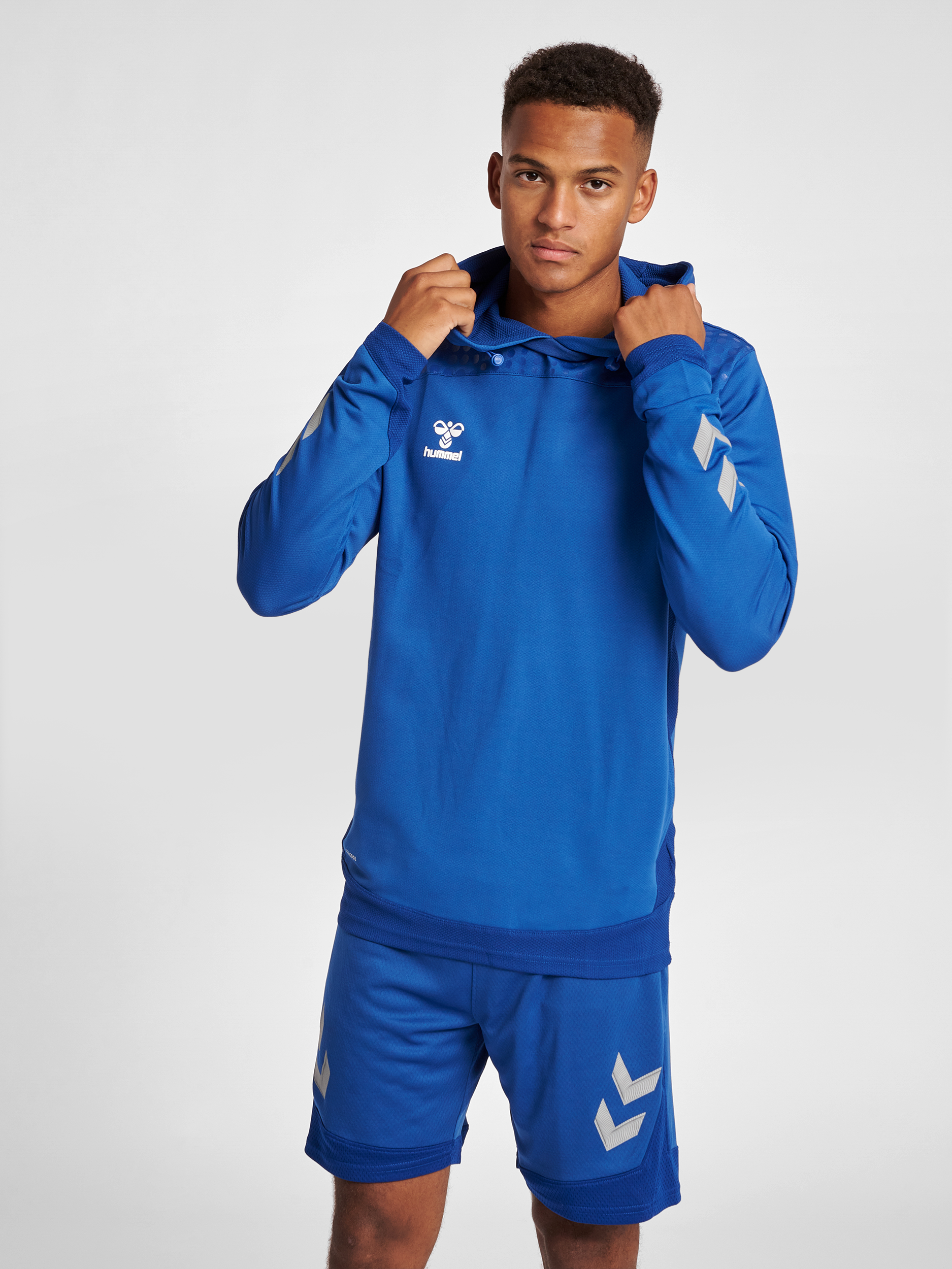 hummel LEAD POLY HOODIE - TRUE BLUE 