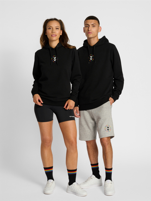 Black hoodie and best sale shorts