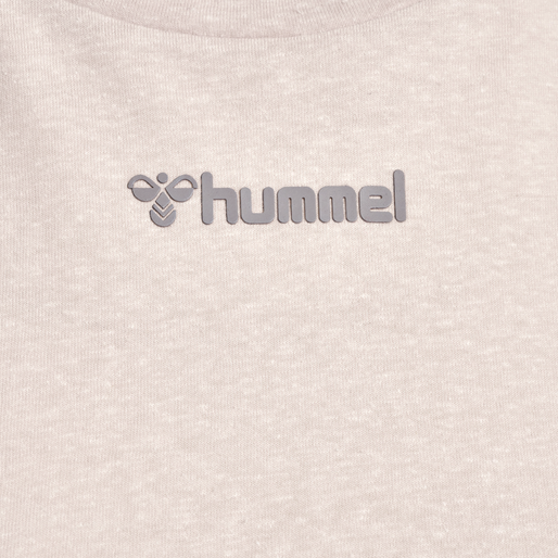 hmlZANDRA T-SHIRT, PUMICE STONE MELANGE, packshot