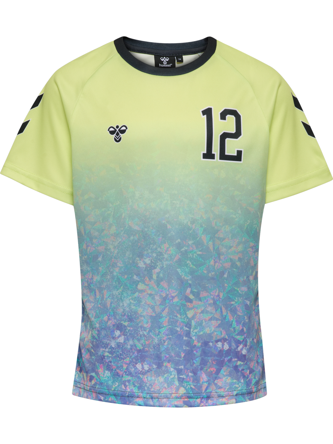 hmlSHIMMER T-SHIRT S/S, SHADOW LIME/BLACK, packshot