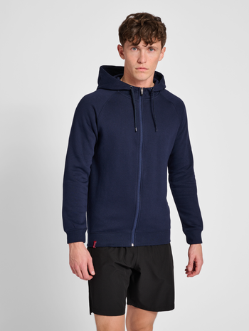hmlRED HEAVY ZIP HOODIE, MARINE, model