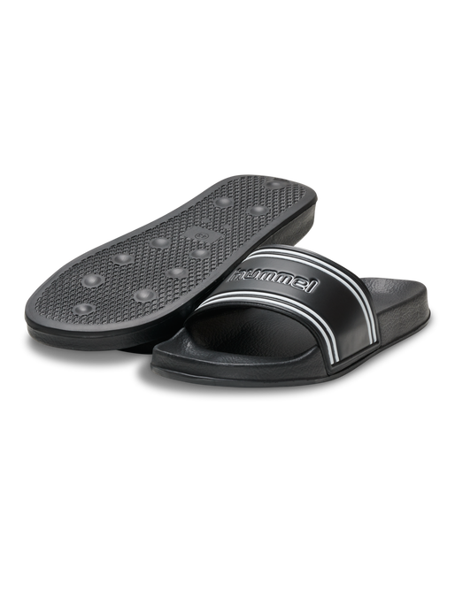 POOL SLIDE RETRO, BLACK/WHITE, packshot