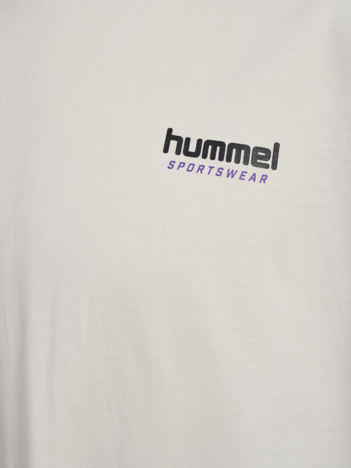 hmlLOOSE T-SHIRT S/S WHISTLE, BLANC DE BLANC/ROYAL PURPLE, packshot