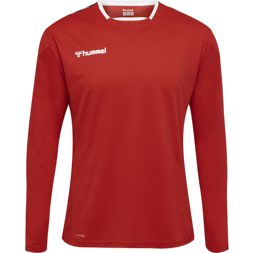 hmlAUTHENTIC KIDS POLY JERSEY L/S, TRUE RED, packshot
