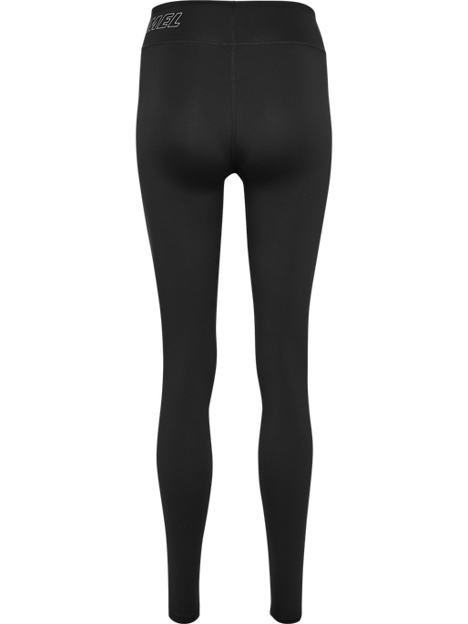 hmlTE FUNDAMENTAL MID WAIST TIGHTS, BLACK/WHITE, packshot