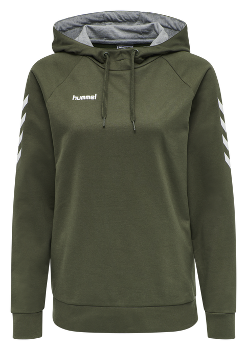 HMLGO COTTON HOODIE WOMAN, GRAPE LEAF, packshot