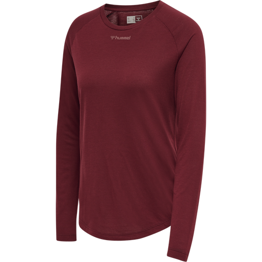 hmlMT VANJA T-SHIRT L/S, CABERNET, packshot
