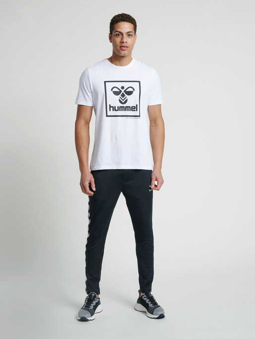 hmlNATHAN 2.0 TAPERED PANTS, BLACK, model