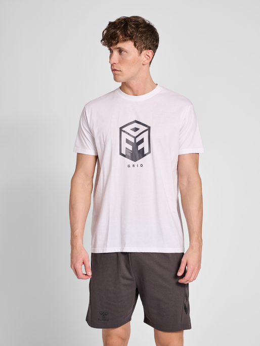 hmlOFFGRID COTTON JERSEY S/S, WHITE, model
