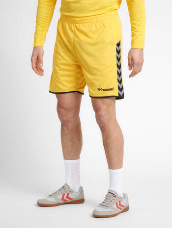 hmlAUTHENTIC POLY SHORTS, SPORTS YELLOW/BLACK, model