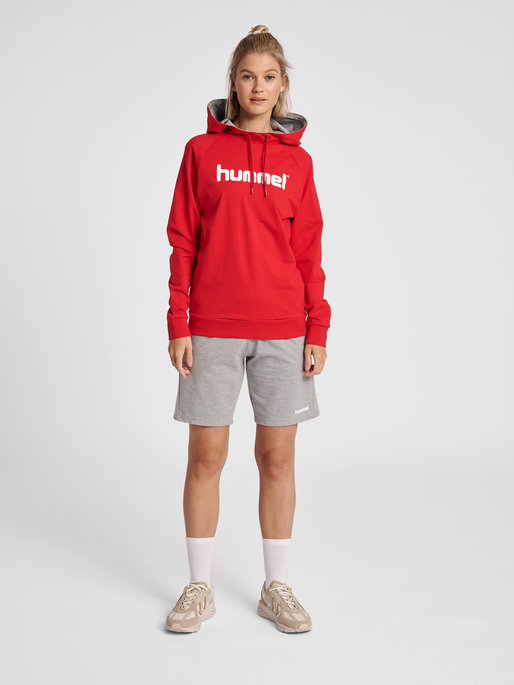 hummel GO COTTON LOGO SWEATSHIRT WOMAN - TRUE RED