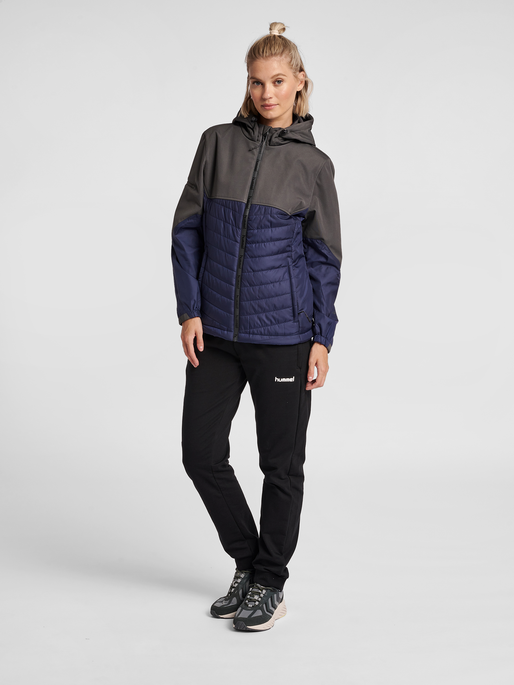 Ordsprog overbelastning højttaler hummel NORTH HYBRID JACKET WOMAN - ASPHALT | hummel.net