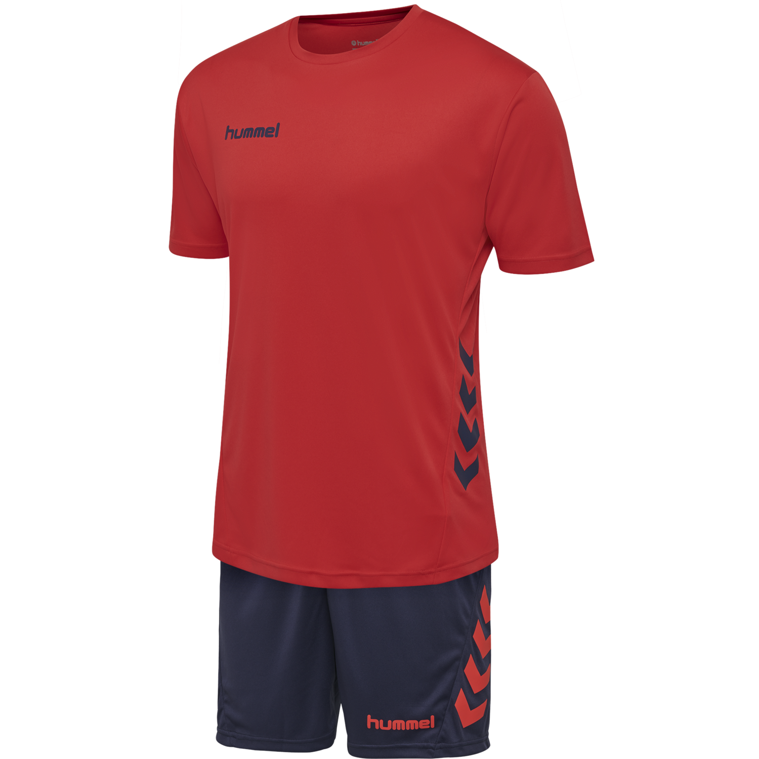 Hummel Football Soccer Mens Sports Training Core Poly Shorts Regular Fit Red 
