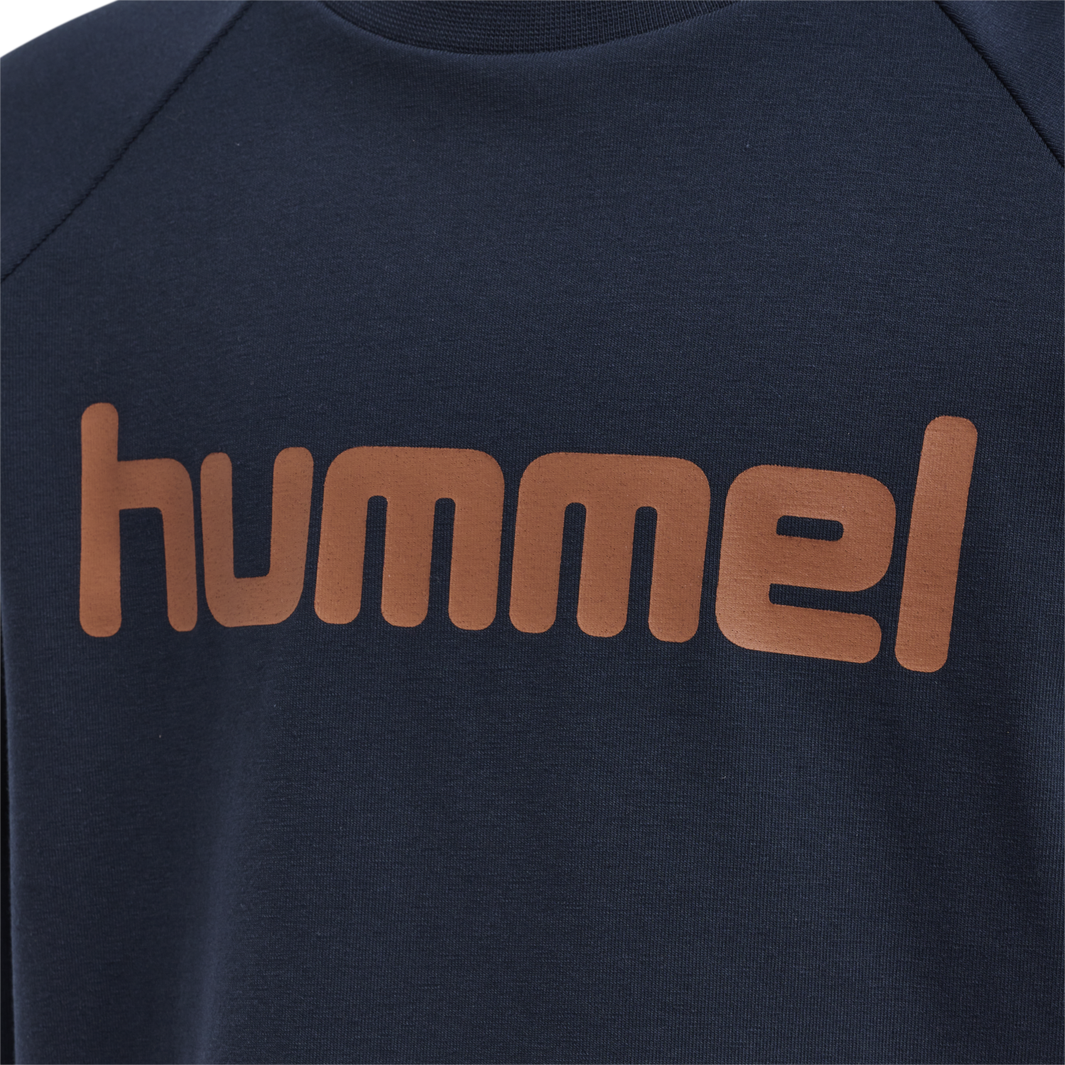 hmlBOYS T-SHIRT L/S, BLACK IRIS/SIERRA, packshot