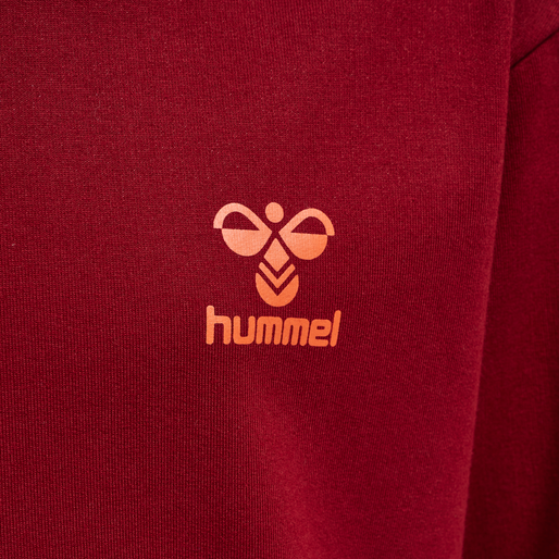 hmlOFFGRID COTTON SWEATSHIRT KIDS, RHUBARB, packshot