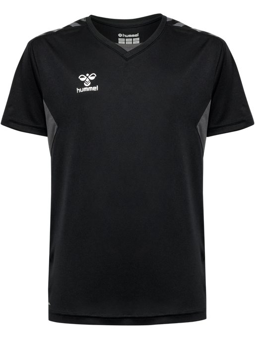 hmlAUTHENTIC PL JERSEY S/S KIDS, BLACK, packshot