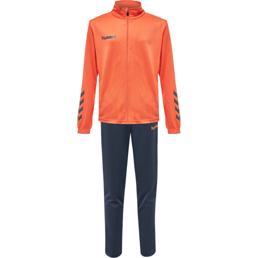 hmlPROMO KIDS POLY SUIT, NASTURTIUM/OMBRE BLUE, packshot