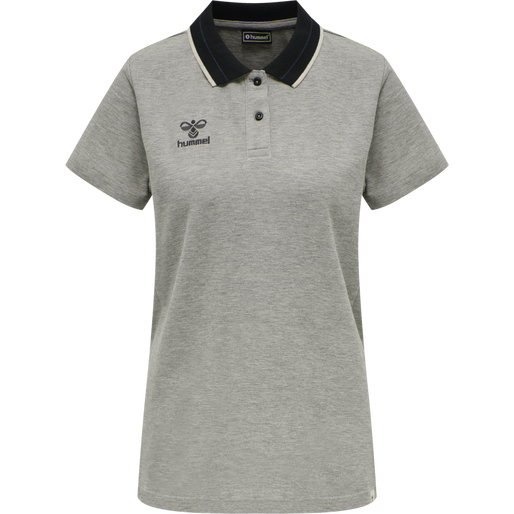 hmlMOVE POLO WOMAN, GREY MELANGE, packshot
