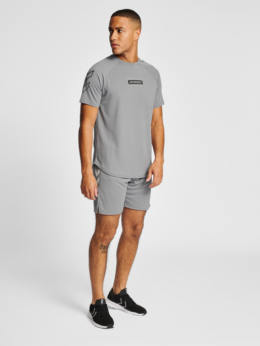 hummel TE TOPAZ T-SHIRT - SHARKSKIN