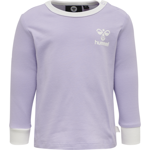 hmlMAUI T-SHIRT L/S, PASTEL LILAC, packshot