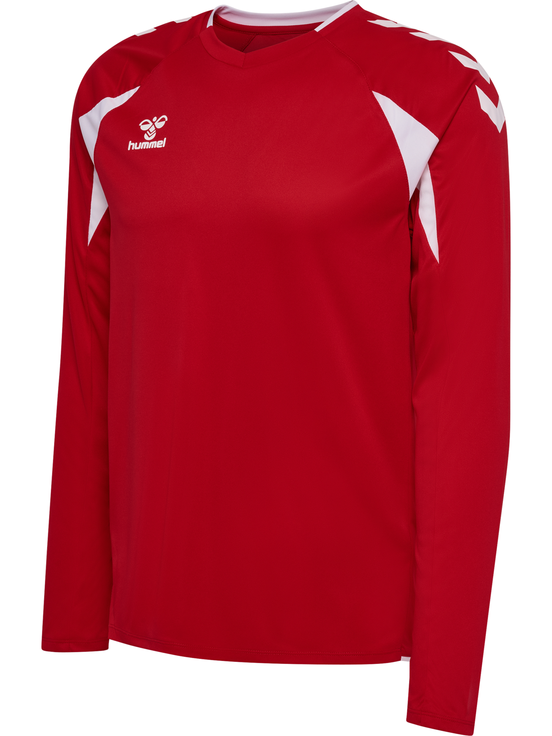 hmlCORE 2.0 JERSEY L/S, TRUE RED/WHITE, packshot