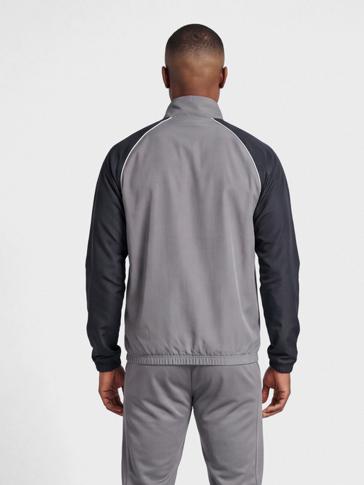 hmlLEAD 2.0 WOVEN JACKET, STEEL GRAY/ASPHALT, model