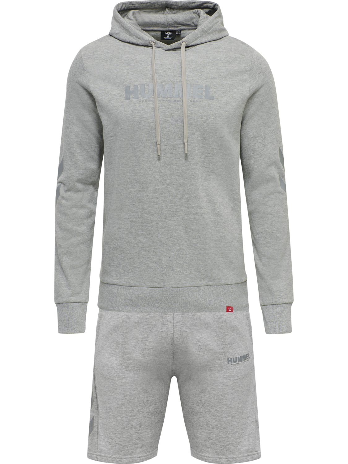 hmlLEGACY HOODIE SET, GREY MELANGE, packshot