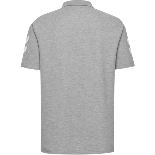 HMLGO COTTON POLO, GREY MELANGE HMLGO COTTON POLO, GREY MELANGE, packshot
