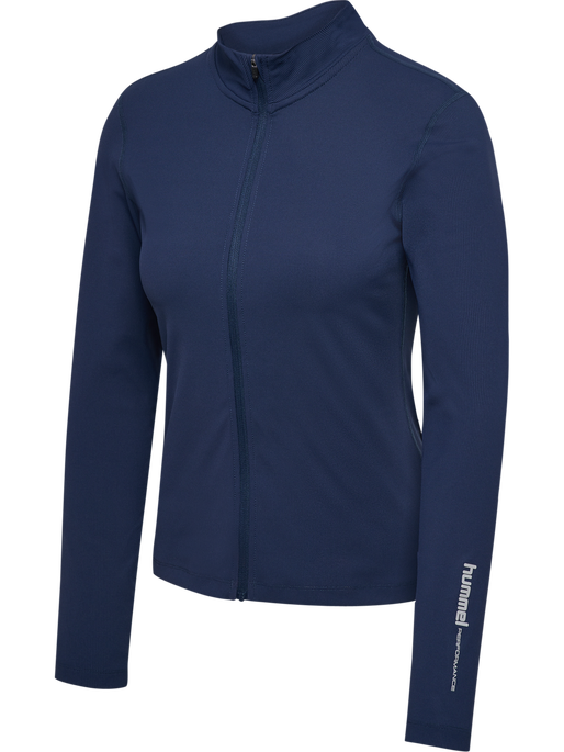 hmlFAST W ZIP TOP L/S, DRESS BLUES hmlFAST W ZIP TOP L/S, DRESS BLUES, packshot
