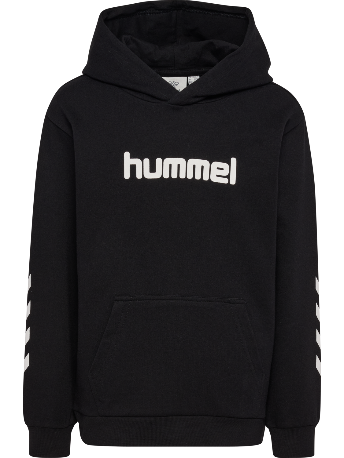hmlJR REG LOGO HOODIE, BLACK, packshot