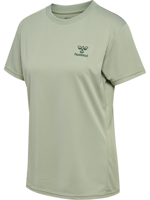 hmlACTIVE PL JERSEY S/S WOMAN, DESERT SAGE, packshot