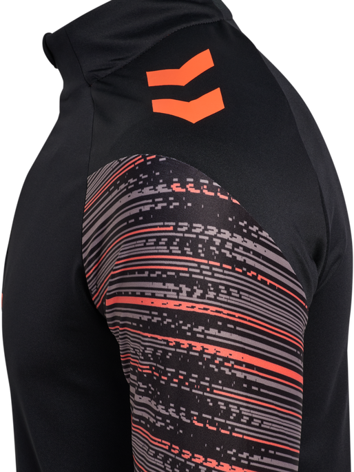 hmlBLAZE PRO TRAINING HALF ZIP, BLACK/ORANGE hmlBLAZE PRO TRAINING HALF ZIP, BLACK/ORANGE, packshot
