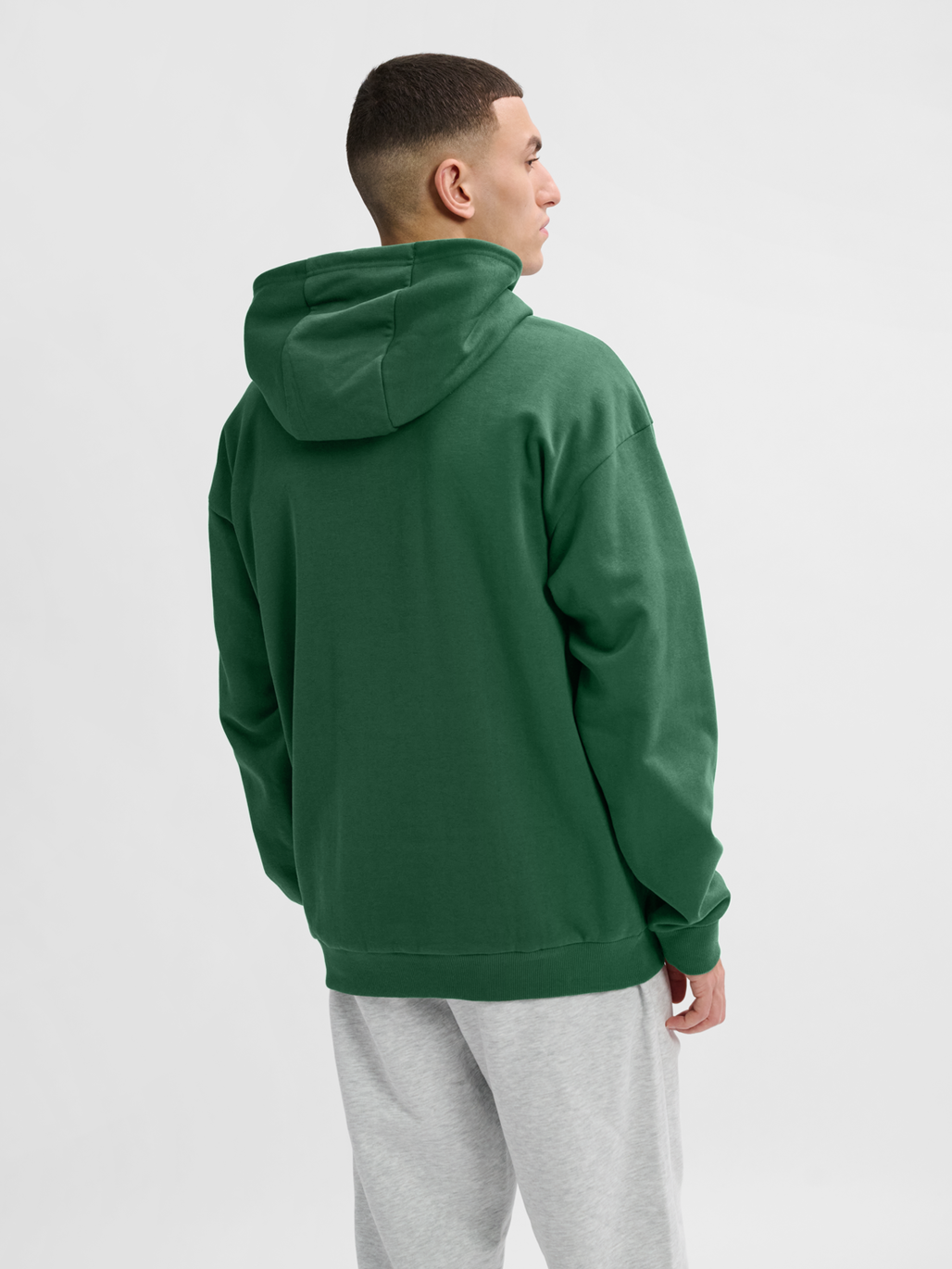 hummel FELIX LOOSE HOODIE DARK GREEN hummel