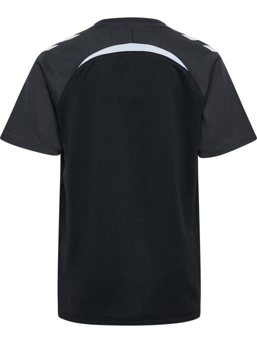 hmlLEAD 2.0 JERSEY S/S KIDS, BLACK/ASPHALT, packshot