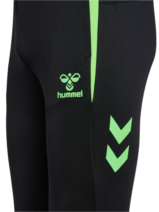 hmlLEAD 2.0 TRAINING PANTS, BLACK/GREEN GECKO, packshot