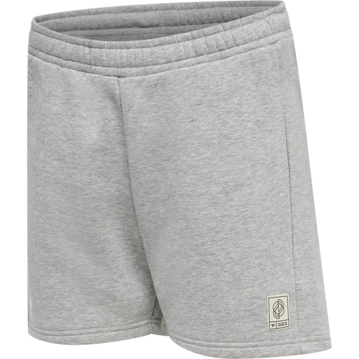 hmlGG12 SWEAT SHORTS WOMAN, GREY MELANGE, packshot