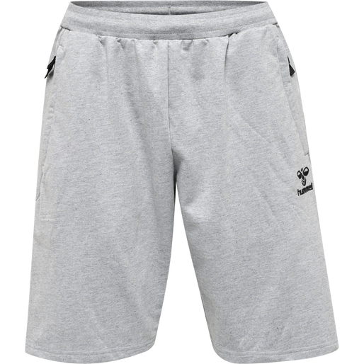 hmlMOVE GRID COTTON SHORTS, GREY MELANGE, packshot
