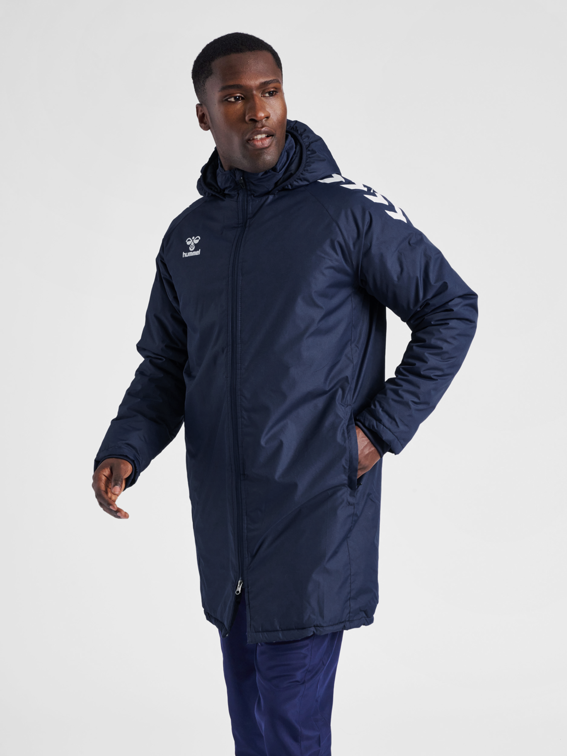 hummel CORE XK BENCH JACKET - MARINE 
