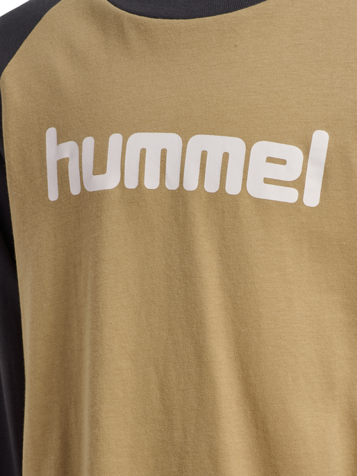 hmlJR LOGO T-SHIRT L/S, CORNSTALK hmlJR LOGO T-SHIRT L/S, CORNSTALK, packshot