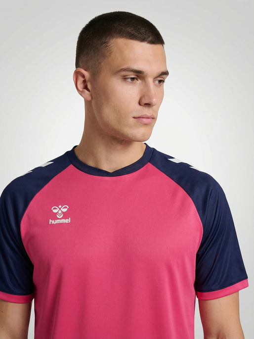 hmlMATCH LEAGUE JERSEY S/S, RASPBERRY SORBET/MARINE, model