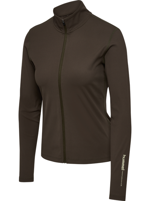 hmlPULSE W ZIP SHIRT L/S, DELICIOSO, packshot