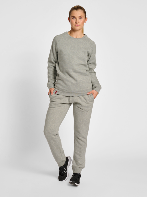 hummel RED BASIC SWEAT PANTS WOMAN - GREY MELANGE