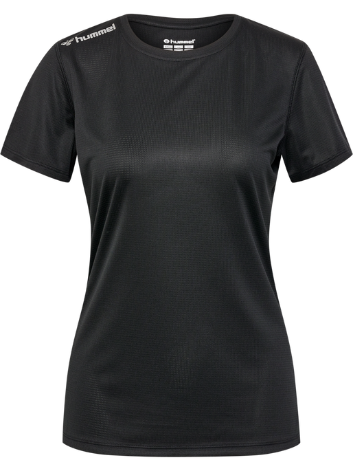 hmlRUN JERSEY S/S WOMAN, BLACK, packshot
