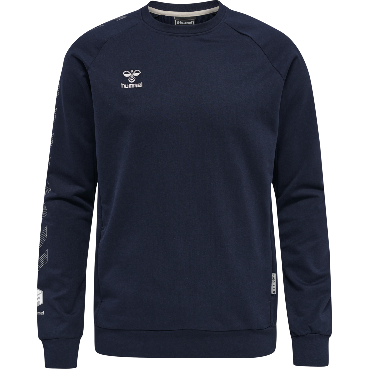 hmlMOVE GRID COTTON SWEATSHIRT, MARINE, packshot